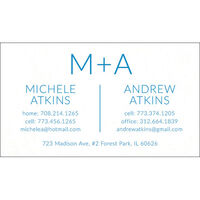 Couples Letterpress Contact Cards