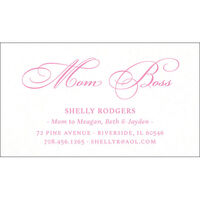 Mom Boss Letterpress Contact Cards