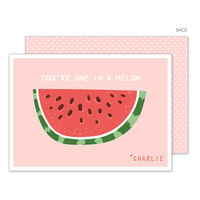 Pink One In a Melon Valentine Exchange Cards