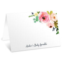 Rose Bunch Folded Place Cards