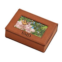 Personalized Caramel Leatherette Frame Box