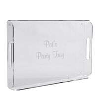 Clear Acrylic Handled Tray