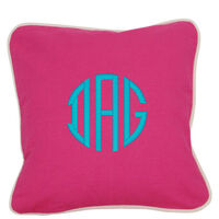 Personalized Hot Pink Throw Pillow