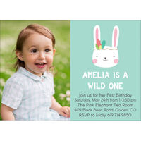 Birthday Bunny Photo Invitations