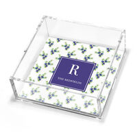Blueberry Dreams Petite Lucite Trinket Tray