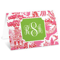 Pink Chinoiserie Folded Gift Enclosures