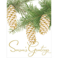 Pinecones Season's Greetings Holiday Cards