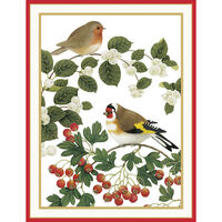 Embossed Birds and Berries Holiday Cards
