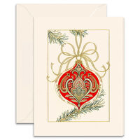 Baroque Ornament Folded Holiday Cards