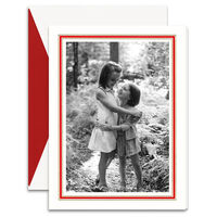 Vertical Classic Red and Gold Frame Photo Cards