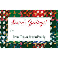 Colorful Plaid Gift Stickers