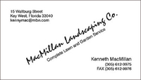 Key West Business Card