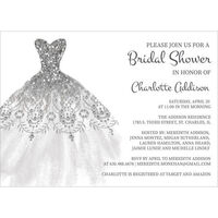 Silver Bridal Gown Invitations