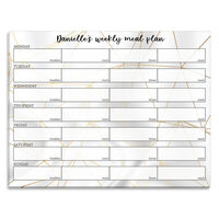 Faux Gold Geometric Meal Planner
