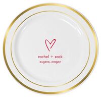 Mon Cherie Premium Banded Plastic Plates