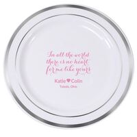 In all the World Premium Banded Plastic Plates