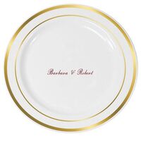 Formal Script Premium Banded Plastic Plates