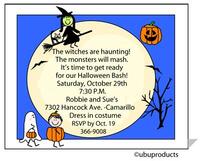 Halloween Invitations with Address Labels