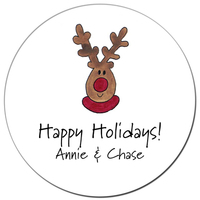 Reindeer Round Gift Stickers