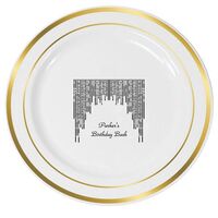 Stunning Streamers Premium Banded Plastic Plates