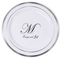 Presidential Initial Premium Banded Plastic Plates