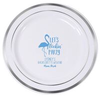 Let's Flockin' Party Premium Banded Plastic Plates