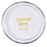 Studio Cocktail Party Premium Banded Plastic Plates