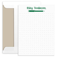 Dotted Grid Flat Note Cards