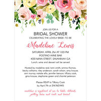 Pink and Yellow Flower Drop Invitations