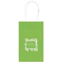 Palm Leaf Frame Medium Twisted Handled Bags