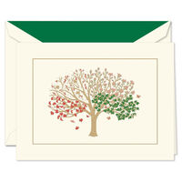 Four Seasons Folded Holiday Cards - Raised Ink